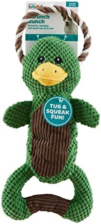 Outward Hound Scrunch Bunch Duck Interactive Plush Squeaky Dog Tug Toy