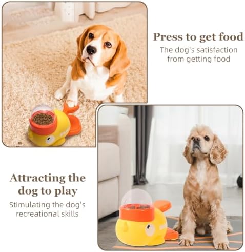 Duck Cat Treat Dispenser, Duck Puzzle Feeder for Cats, 2-in-1 Puzzle Toy That Challenges & Rewards, Keeps Indoor Cats Busy—Less Boredom, Slow Feeder for Pet Eating & Iq Training (White-1Pcs)