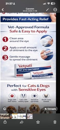 VETPATI Pet Eye Health for Dogs, Cats, Cattle, Sheep, Horses, Birds and Puppies, Kitten (1 Pack)