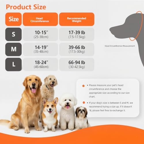 Dog Ear Muffs Noise Protection Dog Calming Hoodie Anxiety Relieve Dog Ear Muffs & No Shake Ear Wrap Quiet Head Cover Sleeves Ear Covers for Bath, Thunderstorms, Firework, Grooming