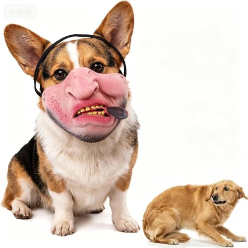 Scary Mask For Dogs, Head Realistic Masks, Latex Pet Face Costume For Small And Medium Dogs, Hilarious Pet Muzzle Accessory