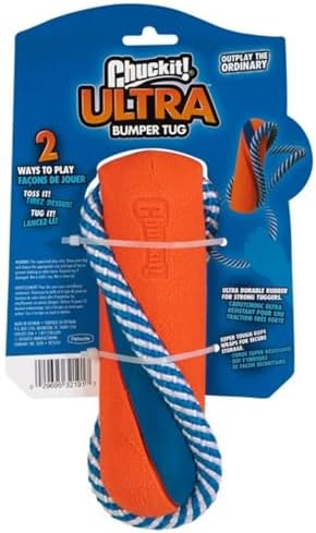 Chuckit! Ultra Bumper Tug Dog Toy,Orange,Medium