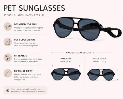 G010 Dog Pet Costume Aviator Sunglasses for Medium Breeds 18-40 lbs (Hot Pink-Mirror)