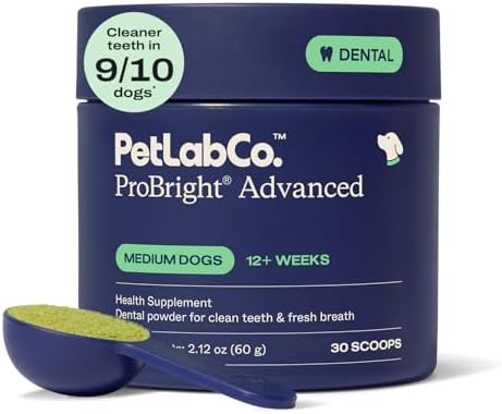 PetLab Co. ProBright Advanced Dental Powder, Medium Sized Dogs, 30 Scoops