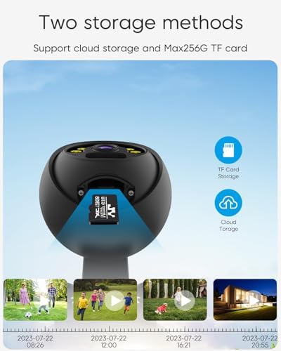 VSTARCAM 4MP Outdoor Security Camera, 2.5K, 360° View, Color Night Vision, PIR Motion Detection, Spotlight Siren Alarm, 2-Way Talk, IP66 Weatherproof, Cloud/SD Storage