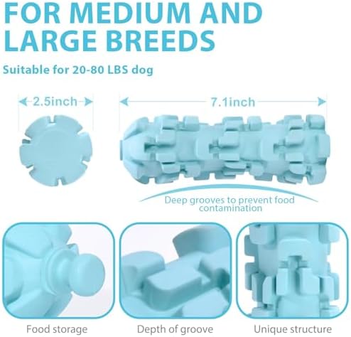 Freezable Treat Dispenser with 8 - Hours Cooling, Feeder for Large Dogs