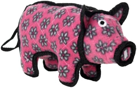 TUFFY® 5 Pack Starfish, Squid, Pig, Rabbit and Gear Ring Plush Dog Toys
