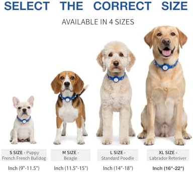 Upgraded AirTag Dog & Cat Collar - Adjustable Diamond-Studded Leather Dog Collar with Quick-Release Buckle | Luxurious Jewelry Accessory for Small, Medium, and Large Dogs & Cats(M (11.5"-15"))