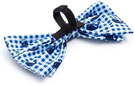 THE WORTHY DOG Everyday Patterned Pet Bow Ties for Dogs & Cats, Whales