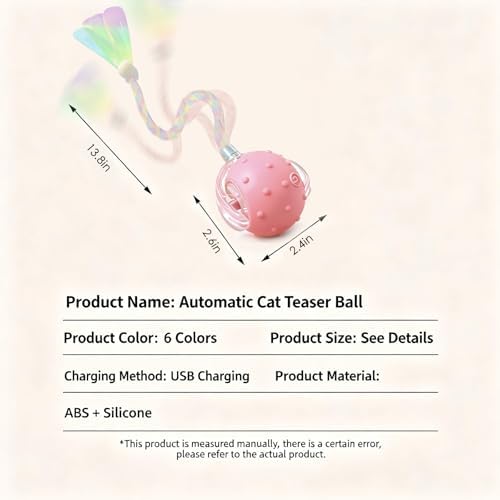 Interactive Cat Toys for Indoor Cats,3-Tails,Automatic Moving Kitten Toys