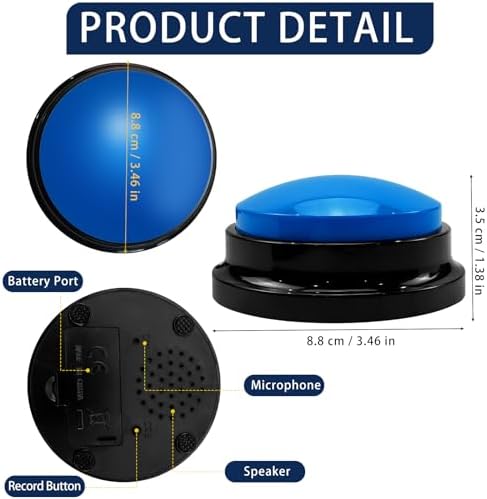 6 Pack Voice Recording Button, Dog Training Talking Buttons
