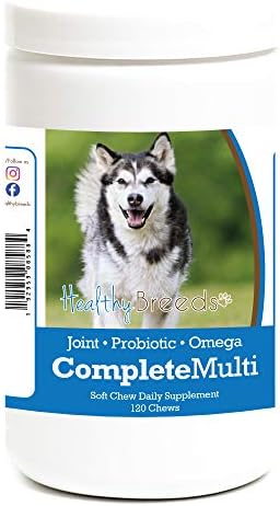 Healthy Breeds Alaskan Malamute All in One Multivitamin Soft Chew 120 Count