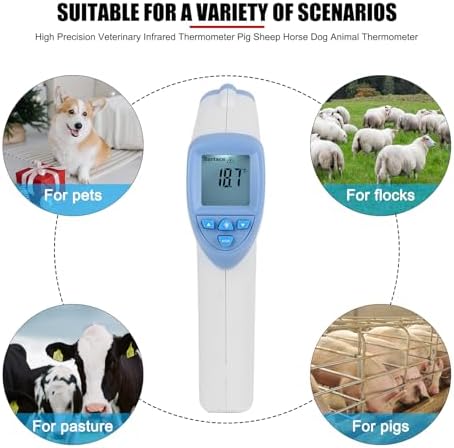 Veterinary Infrared Thermometer, Non Contact for Livestock & Pets