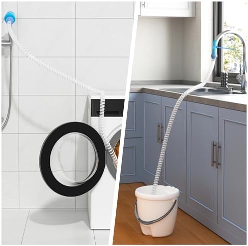 Slip-On Dog Shower Attachment for Bathtub Faucet, Ear-Tab Zip-Tie Connector, Handheld Sprayer Head, 6 ft Hose, Fits Spouts up to 3 in