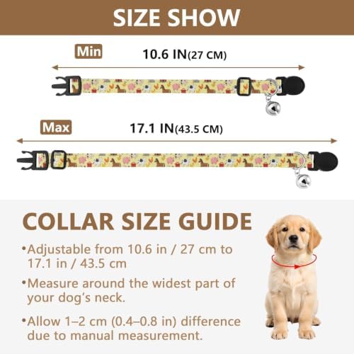 Cartoon Farm Animals Horses Easy to Wear Cats Collar 2 Pack Collars for Cats