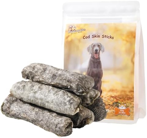 Pawmate Dog Treats Natural Cod Skin Rolls Fish Skin Dog Chews 10.6 oz
