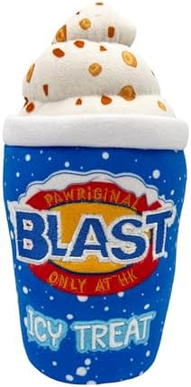 Huxley & Kent Power Plush Squeaky Dog Toy, Arctic Blast Treat, Small