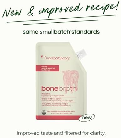 smallbatch Organic Grass-Fed Beef Bone Broth for Dogs, 16 oz
