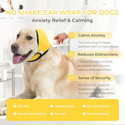 Dog Ear Covers for Bath,Dog Ear Muffs Noise Reduction Anxiety Relief