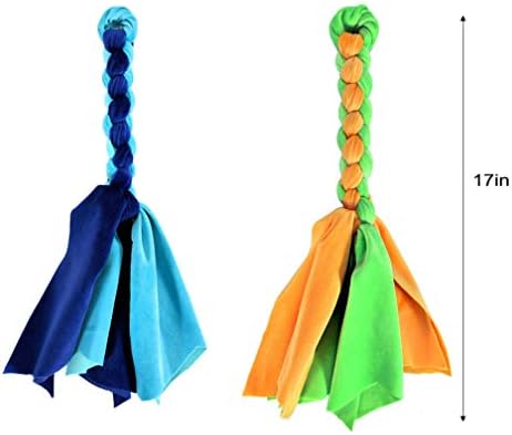 Flirt Pole for Dogs - Extendable Flirt Pole with 2pcs Fleece Lure Tugs for Dog Outdoor Entertainment, Train and Exercise, New Coffee
