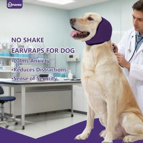 Dog Ear Covers & No Shake Ear Wraps for Hematoma,Grooming,Drying