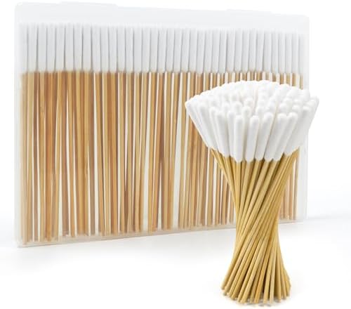 100PCS Professional Dog Ear Swabs in Box, 6" Long Cotton Swabs