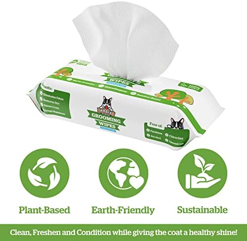 Pogi's Grooming Wipes Home & Travel Bundle - 100-Count Grooming Wipes for Home and 120-Count Packs for Travel