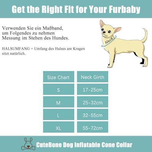 CuteBone Dog Recovery Cone for Small Medium Dogs & Cats