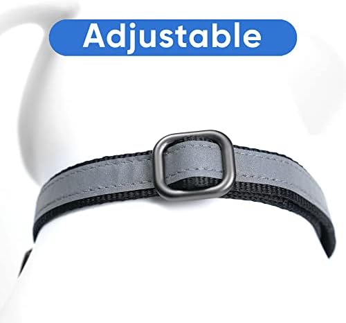 Pawtitas Personalized Dog Collar Martingale Dog Collar with Name Phone Number Reflective Martingale Dog Collar Customized Collar for Medium Dogs | Black Custom Dog Collars for Medium Dogs