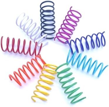 9 Colors Cat Spring Toy, Colorful Springs Self-Play Cat Toys for Indoor Cats,Interactive Cat Toy, Cat Kittens Spiral Coil Springs for Swatting,Biting,Hunting,Pouncing 72PCS