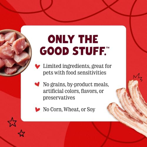 Stella & Chewy's Freeze-Dried Raw Wild Weenies Dog Treats - High-Protein Training Treats for Dogs & Puppies - All-Natural Bacon Recipe with 95% Meat & Organs - USA Made - 11 oz Bag
