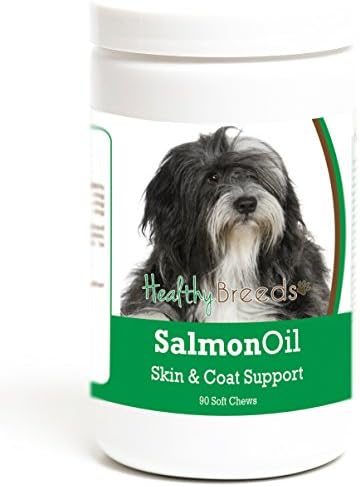 Healthy Breeds Lhasa Apso Salmon Oil Soft Chews 90 Count, Brown