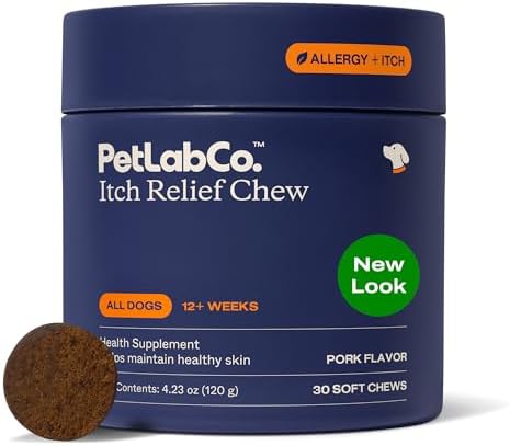 PetLab Co. Itch Relief Chews for Dogs, 30 Soft Chews, Pork