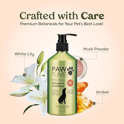 Pawfume Dog Shampoo and Conditioner (Show Dog) + Dog Shampoo and Conditioner (Blue Ribbon) + Ear Cleaner for Dogs