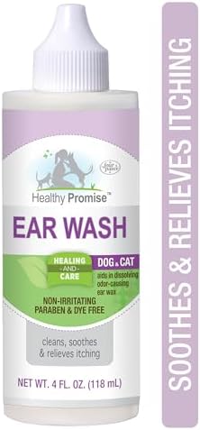 Four Paws Healthy Promise Pet Ear Wash for Dogs and Cats, 4 oz