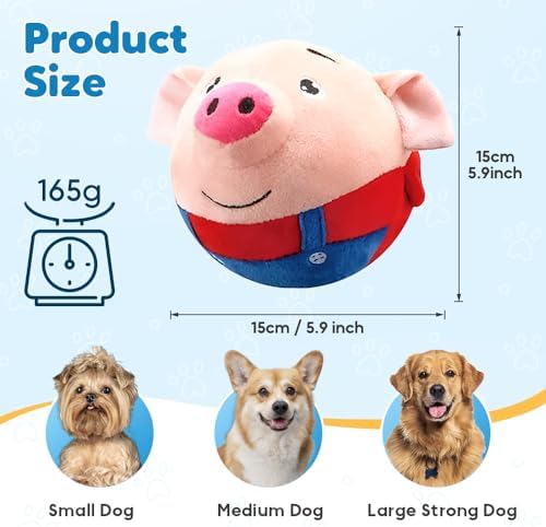 Active Moving Dog Toys, Interactive Bouncing Dog Balls Jumping Music Modes
