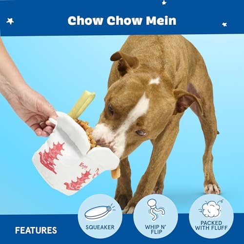 BarkBox Chow Chow Mein Plush Dog Toy - for Small to Medium Dogs and Puppies