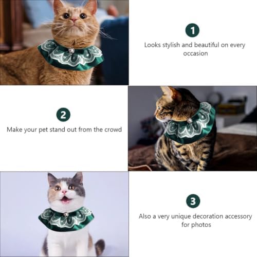 Cat Lace Collar Necklace with Pearl Bow, Adjustable Polyester