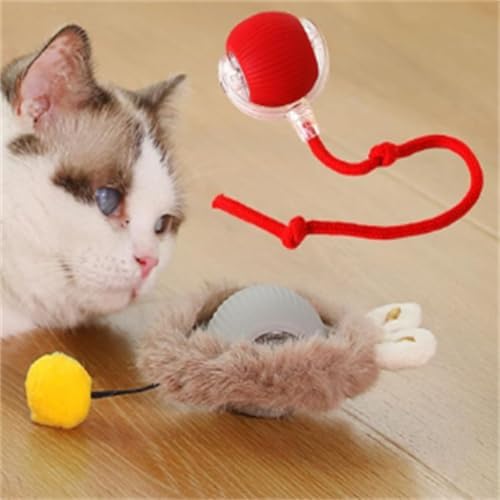 Interactive Pet Toy Ball, 2025 New Interactive Rolling Dog Ball, for Bored Indoor Cats, Automatic Rotating Rolling Balls