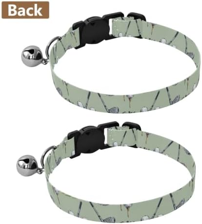 2 Pack Cat Collars Golf Clubs Dog Bell Collar, Adjustable 10.6 to 17.1 Inches