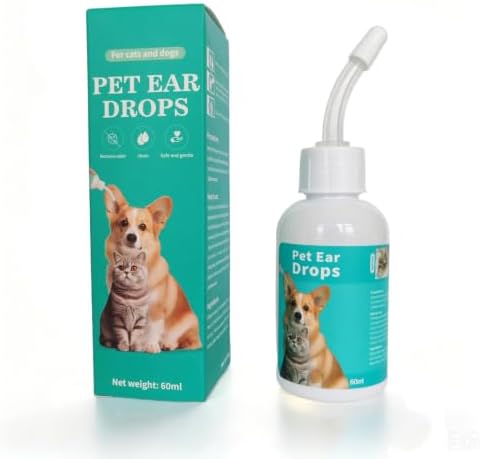 Dog Ear Cleaner for Dogs & Cats, 2 fl oz Gentle Ear Drops
