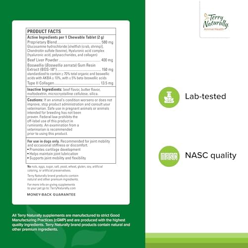Terry Naturally Animal Health Active Mobility - Health Support - 60 Count