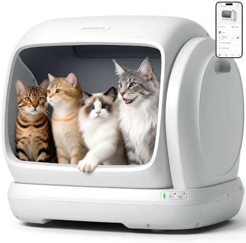 Meowant Automatic Cat Litter Box 106L Extra-Large Space, Safety Anti-Pinch