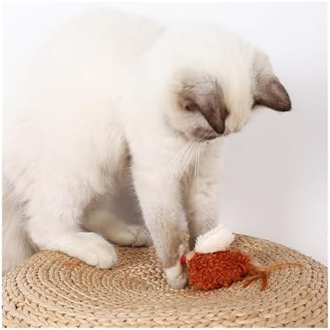 Sound Bird cat Toy, Electronic pet cat Toy, Simulated Animal cat Toy, Feather Tail, cat Stick, Catnip Scent, attracting Interesting Birds, Frogs and Chickens. Three Options are Available.(Chick)