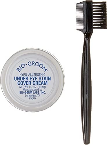 Bio-Groom Stain-Free Dog Eye Cream - Tear Stain Remover for White Dogs, Natural Eye Wash, Hypo-Allergenic, Cruelty-Free, Made in USA, Gentle Eye Cleaner for Dogs - 0.7 oz 1-Pack