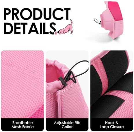 AOFITEE Medium Dog Cone Soft Dog Cone Collar to Stop Licking Pink M