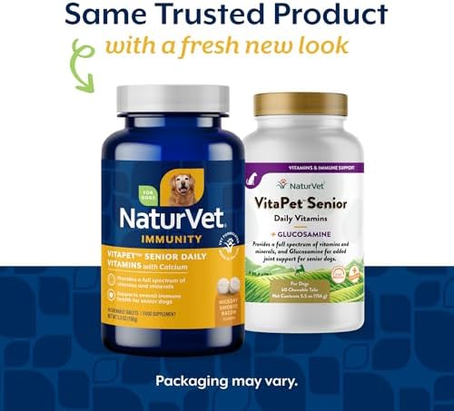 NaturVet VitaPet Senior Daily Vitamin Dog Supplements - 60 Ct