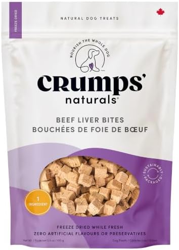 Crumps' Naturals Beef Liver Bites For Pets, 4.8-Ounce