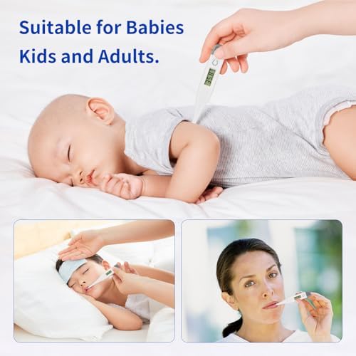 Intelligent Digital Thermometer,LCD Display Screen,Fast Measurement Grey
