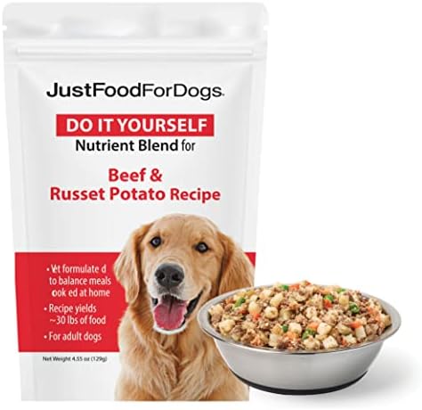 JustFoodForDogs Nutrient Blend, Dog Multivitamin Mix for Homemade Dog Food